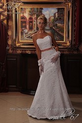 Кружевное свадебное платье,  модель 