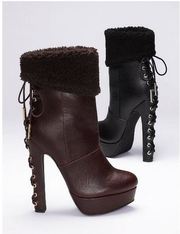 Ботильоны Victoria's Secret (черные)/Corset-Back Platform Bootie,  36р