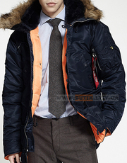 Настоящая куртка аляска Slim Fit N-3B Alpha Industries,  США