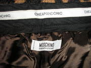 Брюки кожаные MOSCHINO